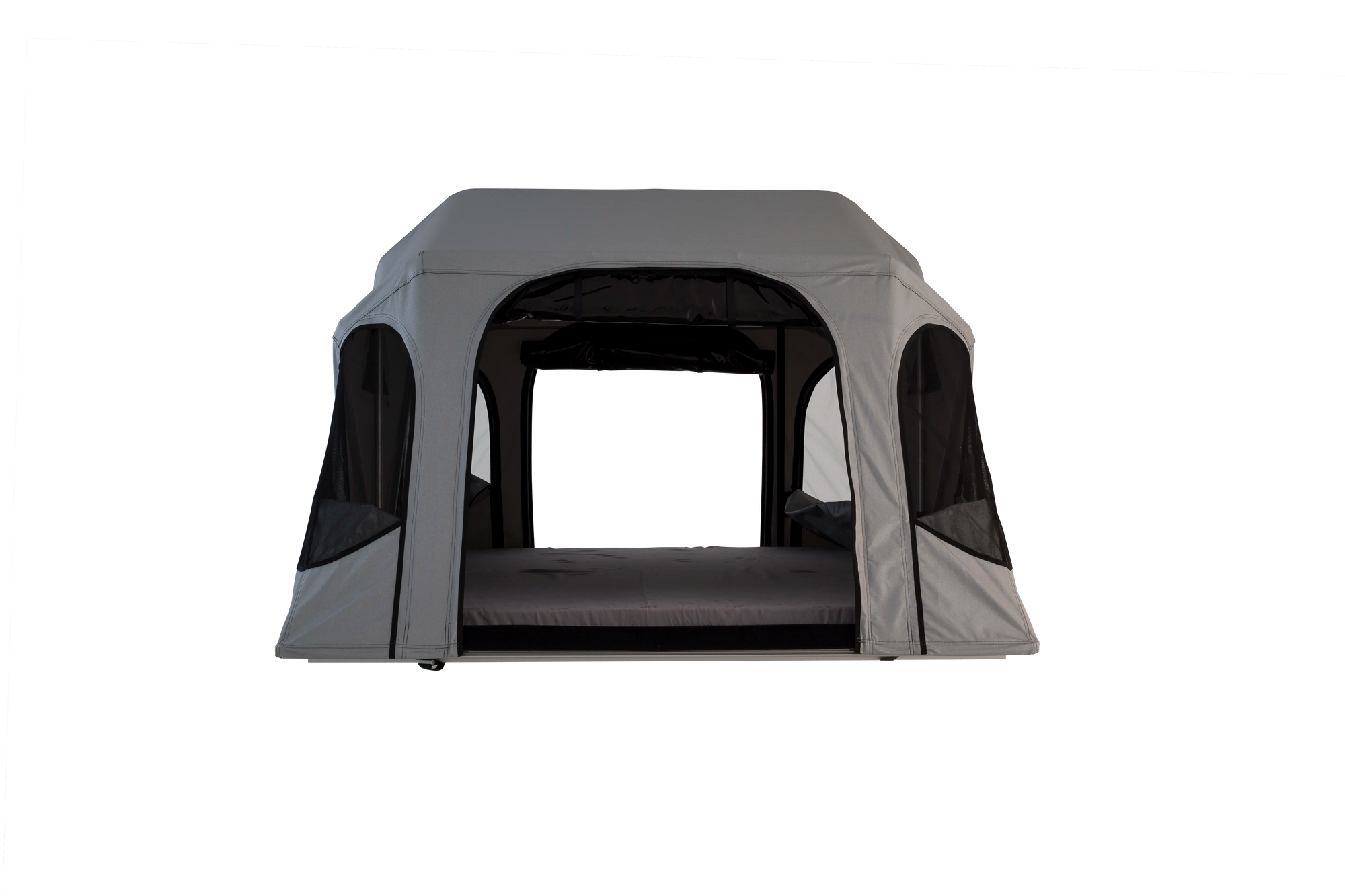 Opened view of the 2 doors of the rooftop tent