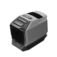 View of the battery with the air conditioner for tent