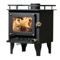 Mini Poêle à Bois Tiny House <br>Grizzly Noir <br>400 pi²