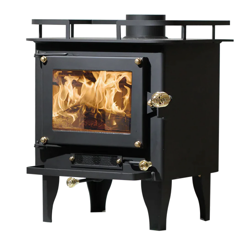 Mini Poêle à Bois Tiny House <br>Grizzly Noir <br>400 pi²