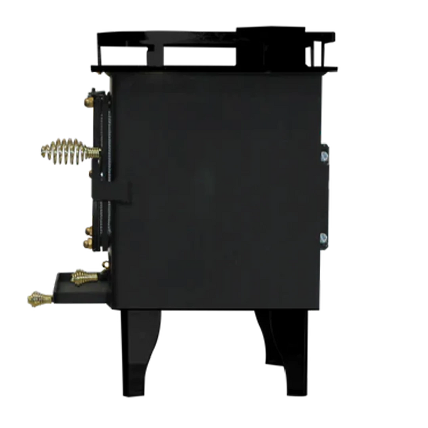 Mini Poêle à Bois Tiny House <br>Grizzly Noir <br>400 pi²