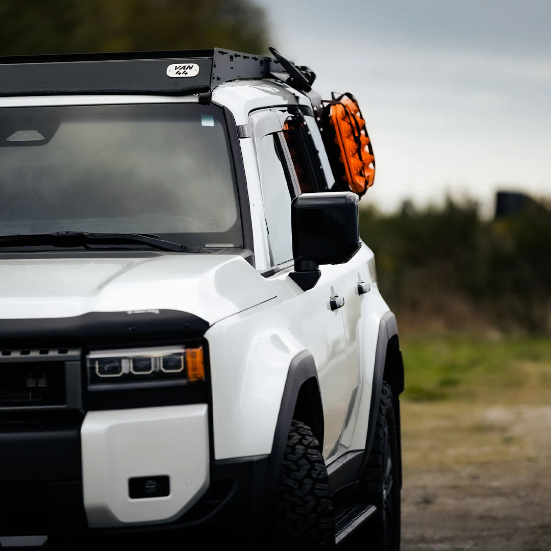 Side view of the VAN44 cargo carrier for the roof of the GX550