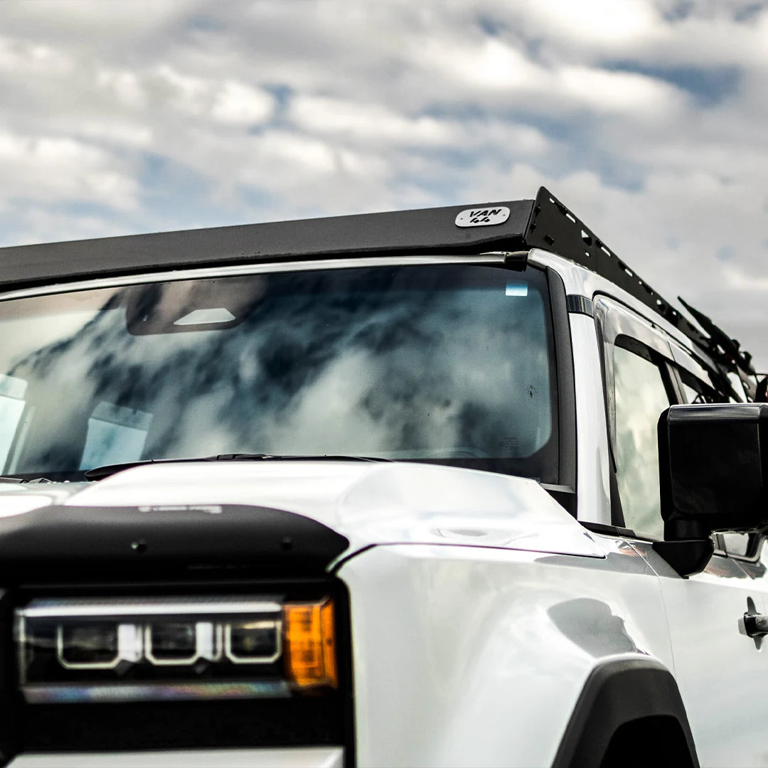 Front view of the VAN44 logo canadian made roof rack