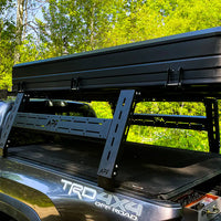Pick up Bed Rack on a Toyota Tacoma with tonneau cover and roof top tent