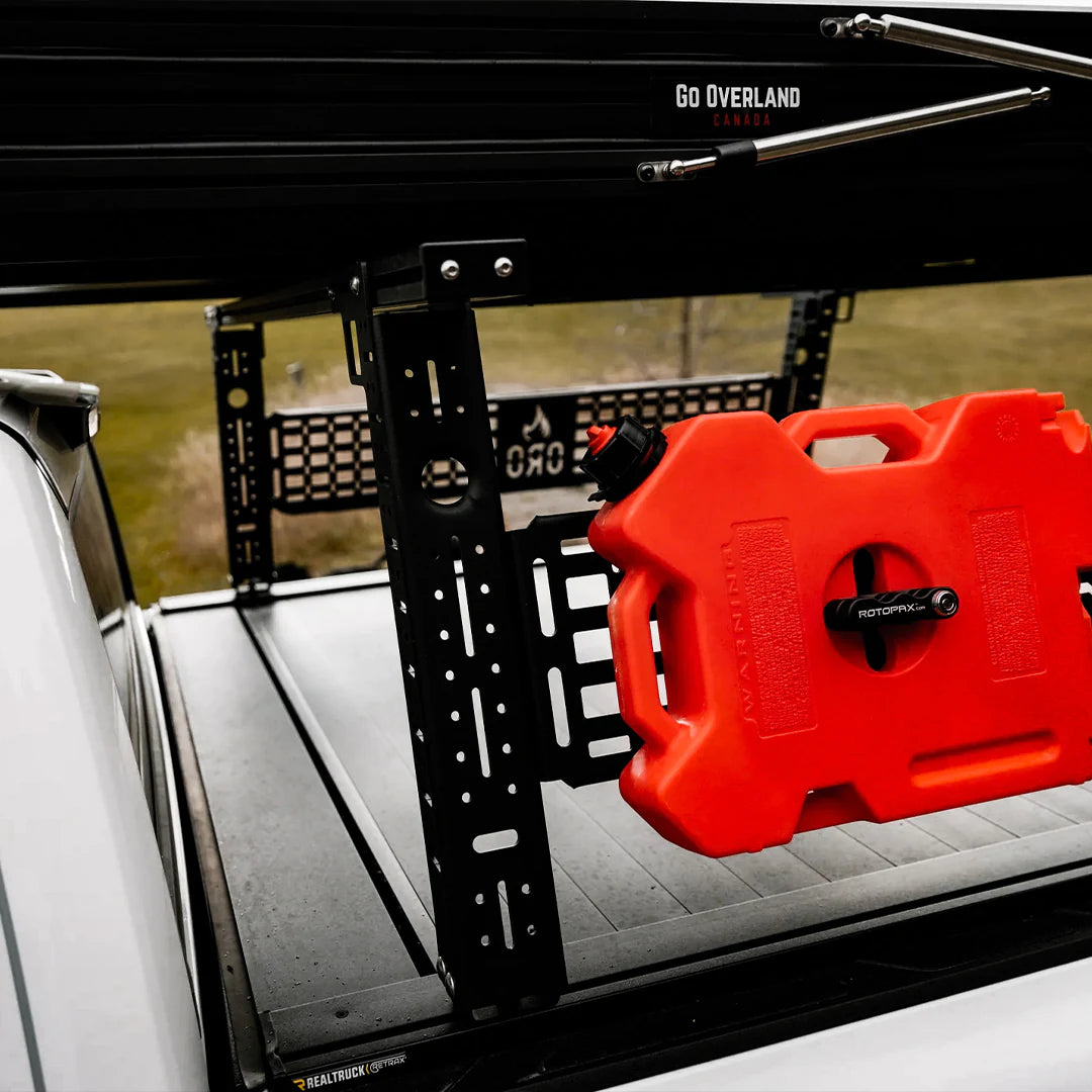 side view of the Bed Rack made for Tonneau Cover Compatibility