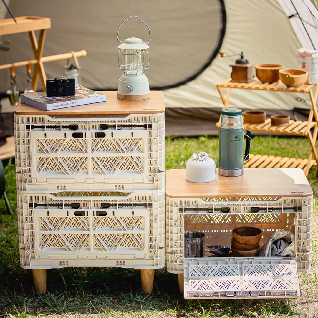 Luxury camping crates for storage